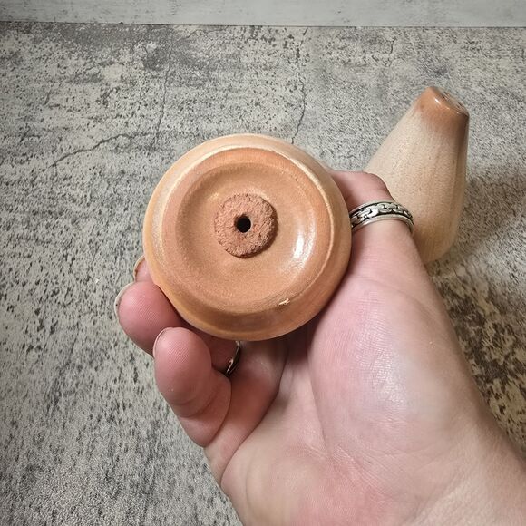 Vintage 60s FRANKOMA POTTERY Prairie Brown & Tan Salt and Pepper Shakers Set MCM - Picture 4 of 5